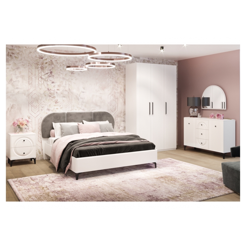 Шкаф Венеция 1260 белый шагрень / белый