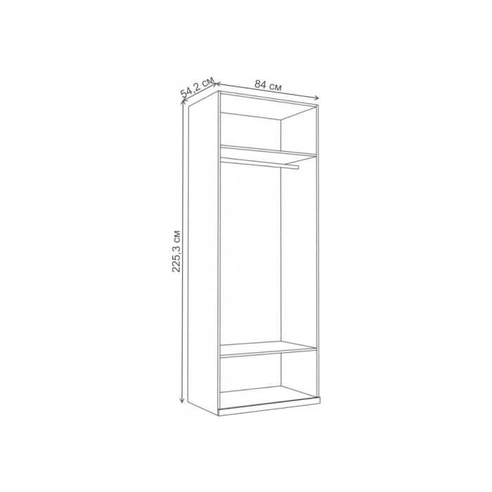 Шкаф Вестра белый шагрень комплектация 1