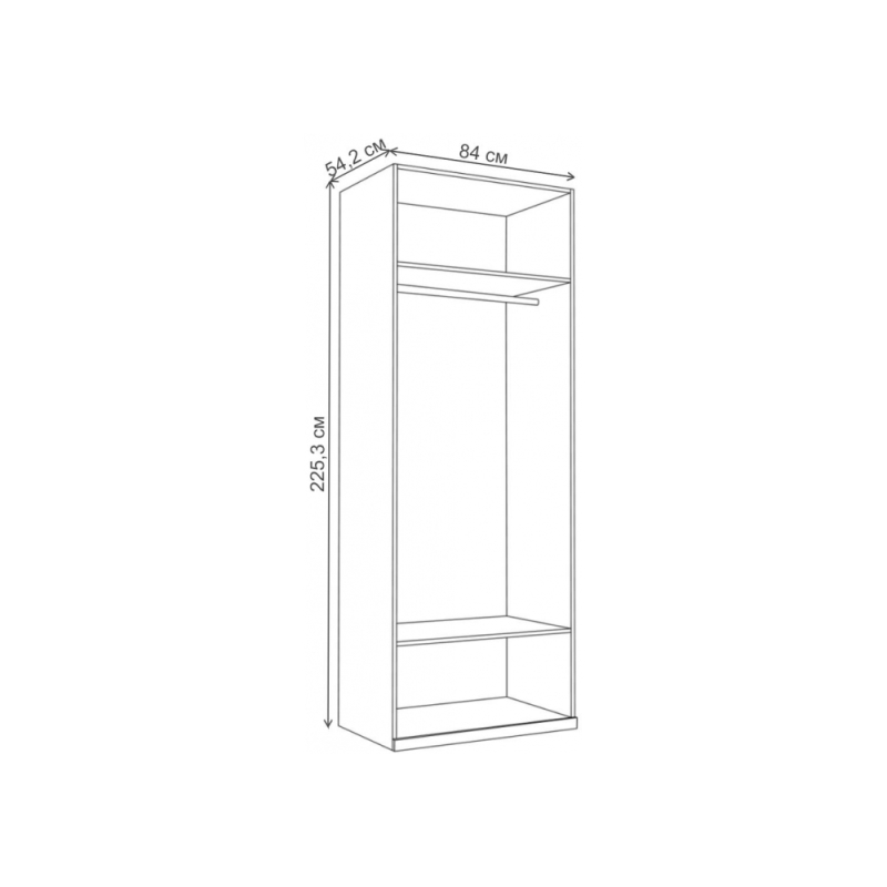 Шкаф Вестра белый шагрень комплектация 2