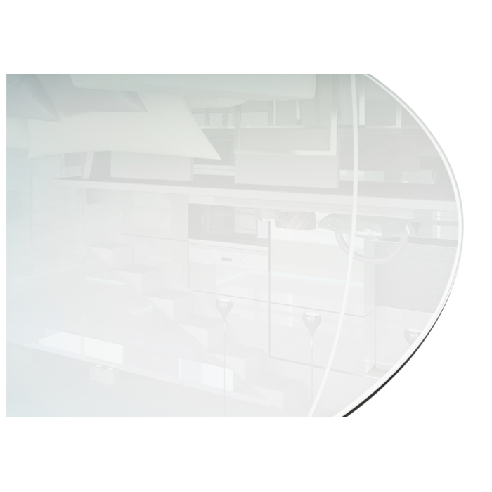 Стеклянный стол Абилин 100х76 ультра белый / черный / черный матовый