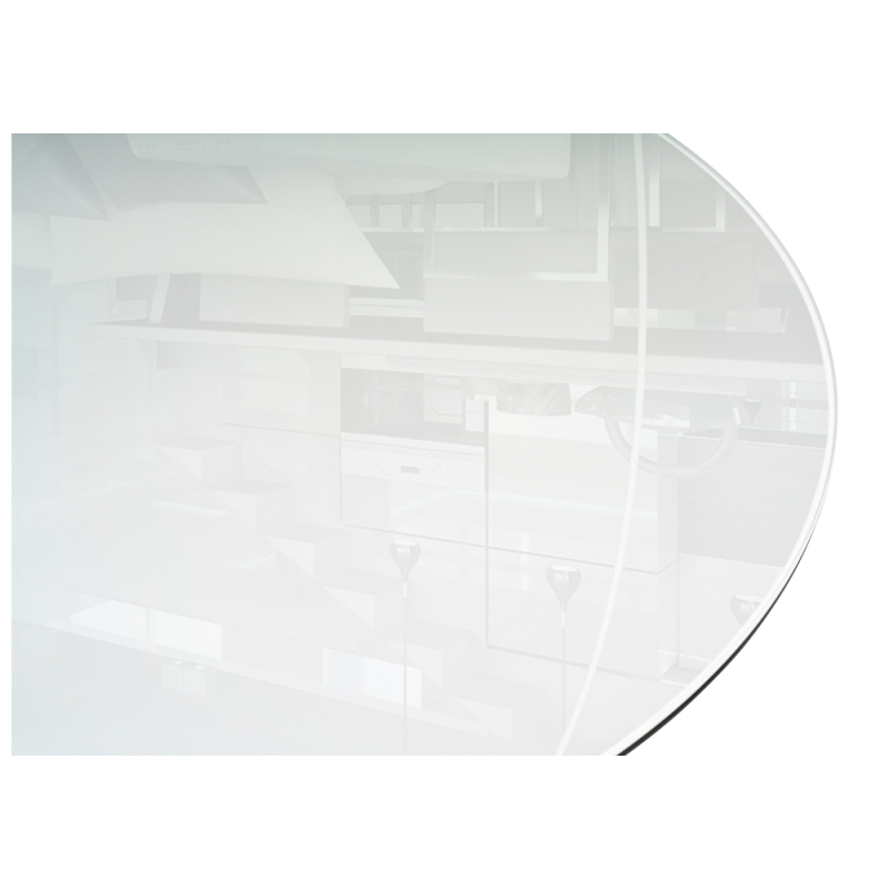 Стеклянный стол Абилин 100х76 ультра белый / черный / черный матовый