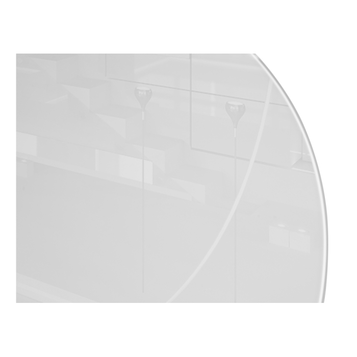 Стеклянный стол Абилин 90х76 ультра белое стекло / черный / черный матовый