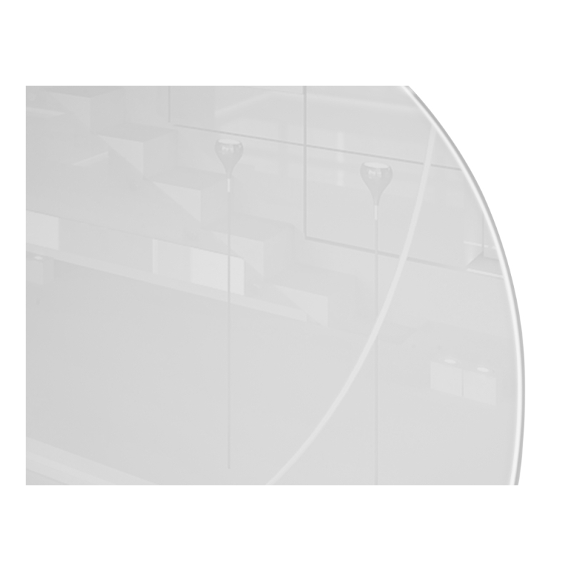 Стеклянный стол Абилин 90х76 ультра белое стекло / черный / черный матовый