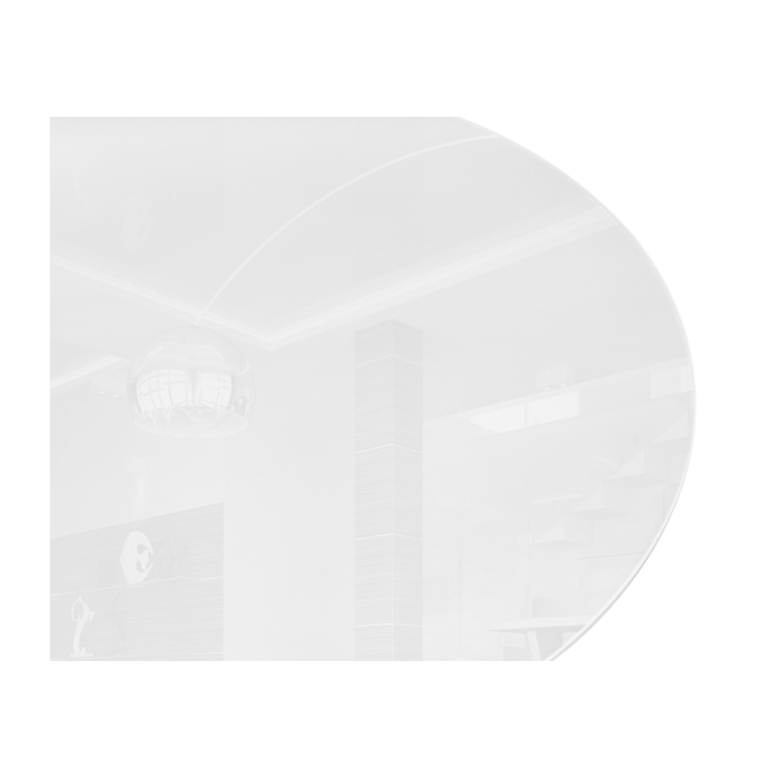 Стеклянный стол Абилин 90х76 ультра белое стекло / белый матовый