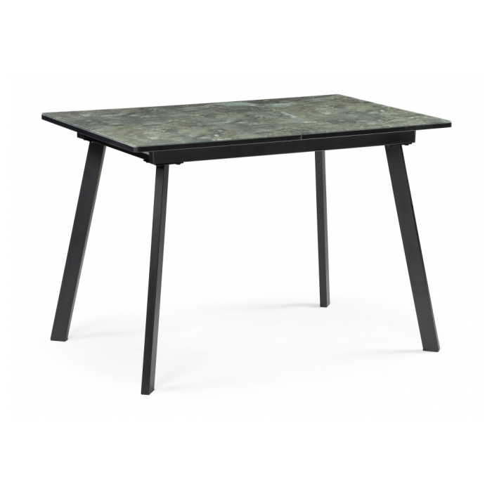 Стеклянный стол Агни 110 королевский мрамор / черный матовый