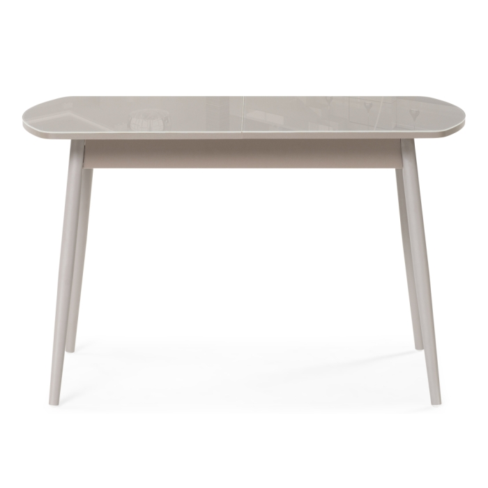 Стеклянный стол Бейкер 120(152)х70х75 латте / капучино