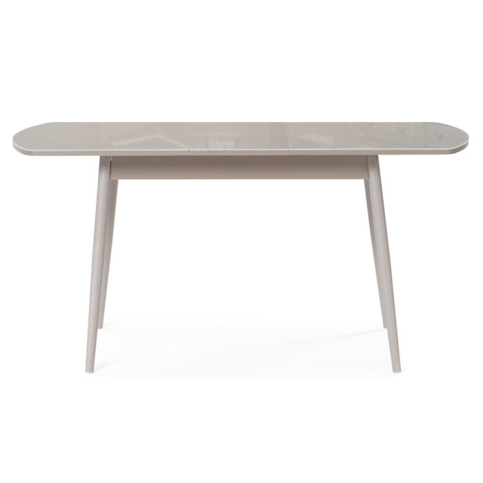 Стеклянный стол Бейкер 120(152)х70х75 латте / капучино