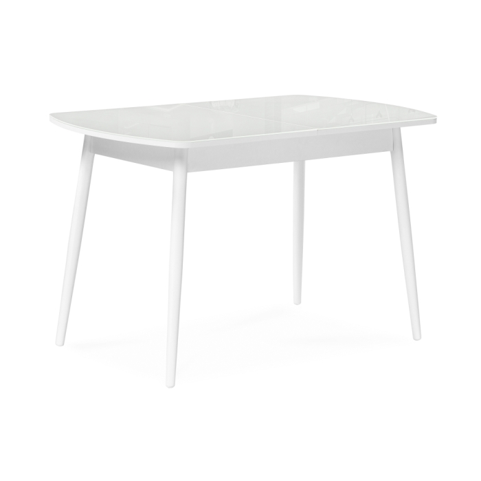 Стеклянный стол Бейкер 120(152)х70х75 белый