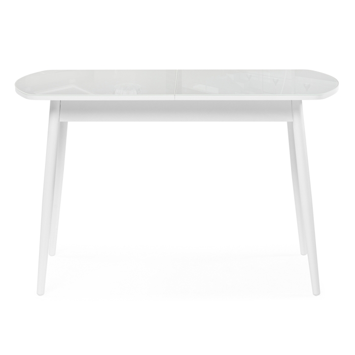 Стеклянный стол Бейкер 120(152)х70х75 белый