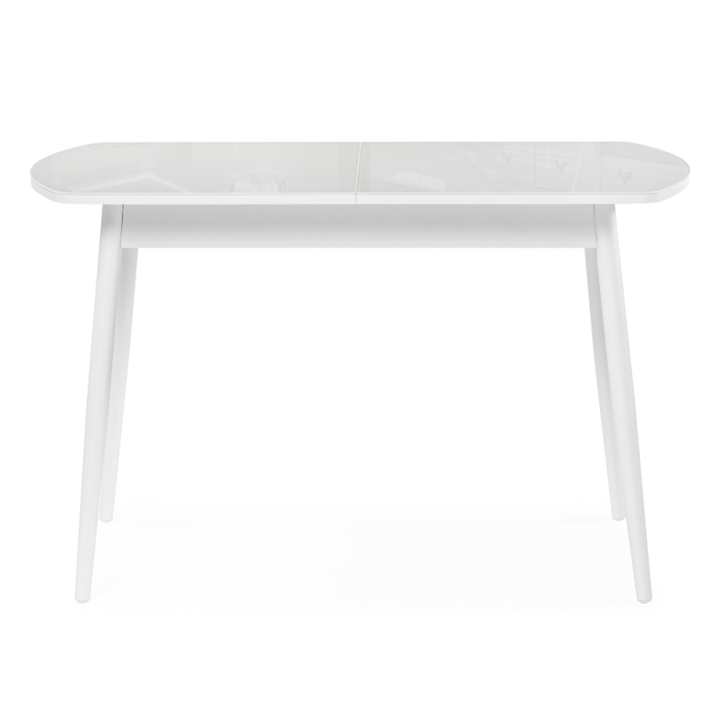 Стеклянный стол Бейкер 120(152)х70х75 белый