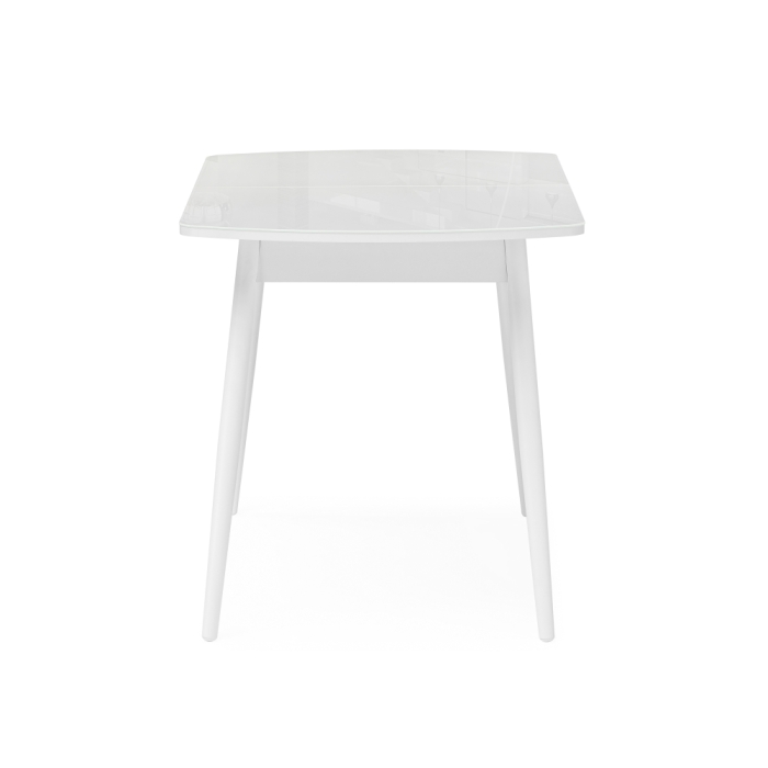 Стеклянный стол Бейкер 120(152)х70х75 белый