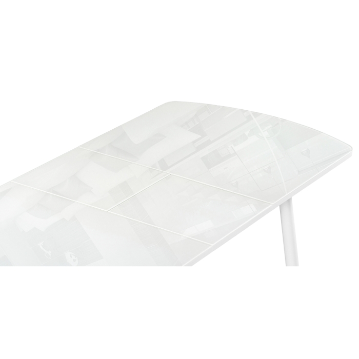 Стеклянный стол Бейкер 120(152)х70х75 белый