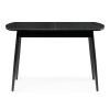Стеклянный стол Бейкер 120(152)х70х75,5 черный