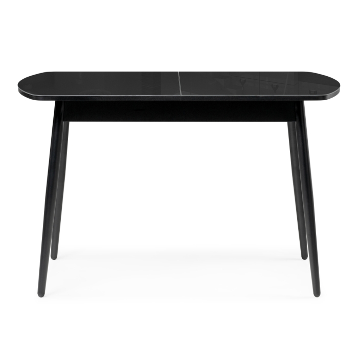 Стеклянный стол Бейкер 120(152)х70х75,5 черный