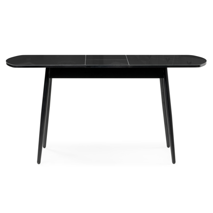 Стеклянный стол Бейкер 120(152)х70х75,5 черный