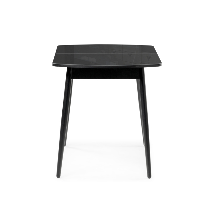 Стеклянный стол Бейкер 120(152)х70х75,5 черный