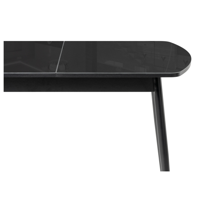 Стеклянный стол Бейкер 120(152)х70х75,5 черный