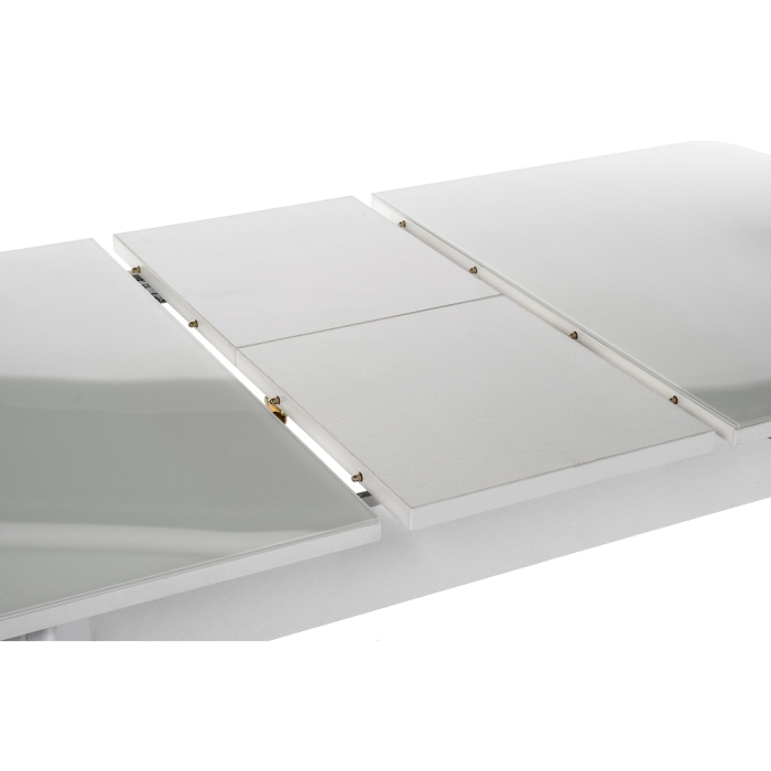 Стеклянный стол Бриллиант 110(140)х68х76 белый