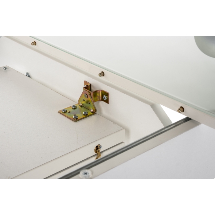 Стеклянный стол Бриллиант 110(140)х68х76 белый