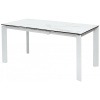 Стеклянный стол Corner 120 matte statuario белый мрамор матовый / белый