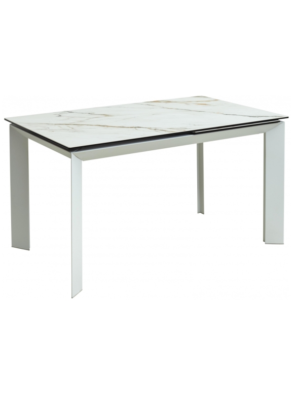 Стеклянный стол Cremona 160 KL-188 контрастный мрамор / белый