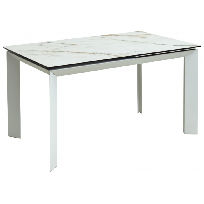 Стеклянный стол Cremona 160 KL-188 контрастный мрамор / белый
