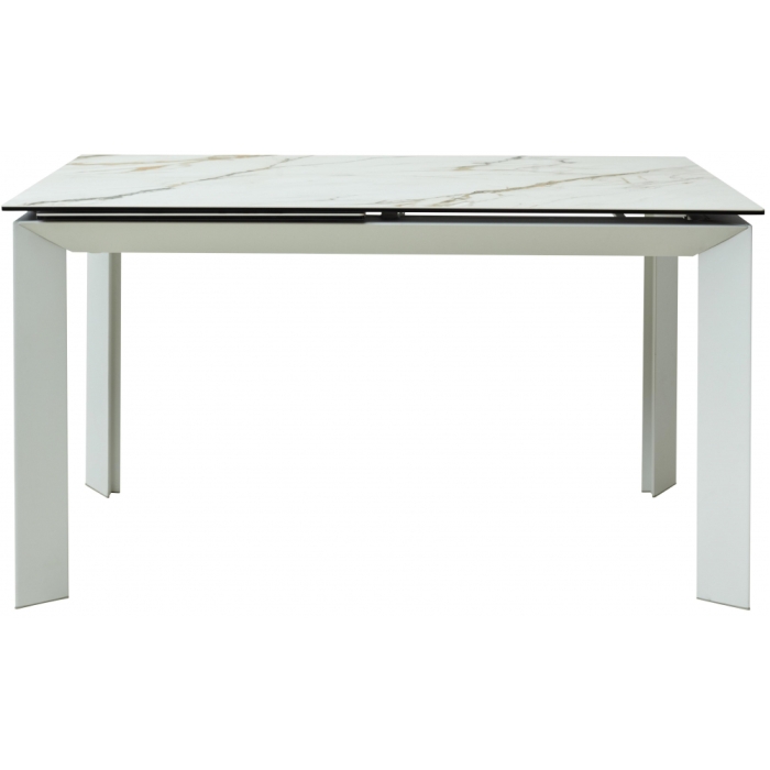 Стеклянный стол Cremona 160 KL-188 контрастный мрамор / белый