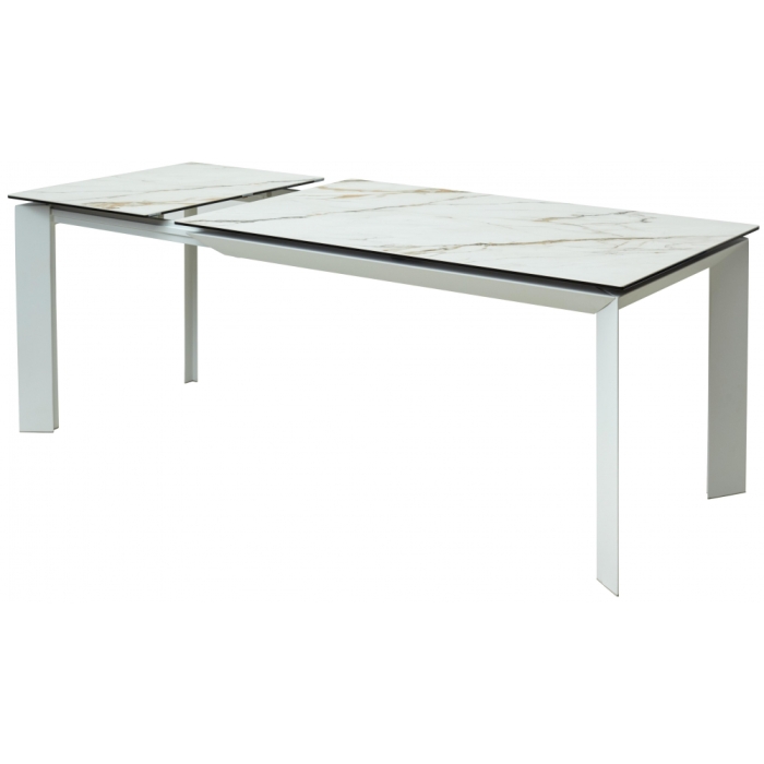 Стеклянный стол Cremona 160 KL-188 контрастный мрамор / белый