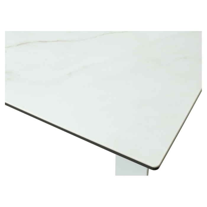 Стеклянный стол Cremona 160 KL-188 контрастный мрамор / белый