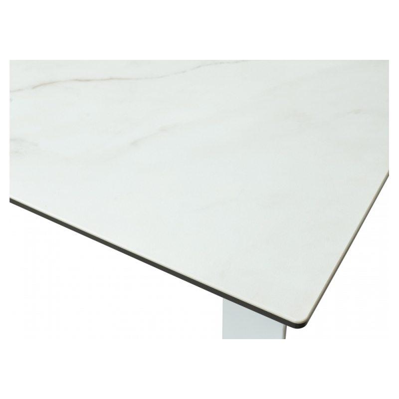 Стеклянный стол Cremona 160 KL-188 контрастный мрамор / белый