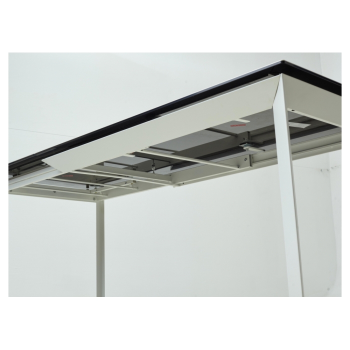 Стеклянный стол Cremona 160 KL-188 контрастный мрамор / белый