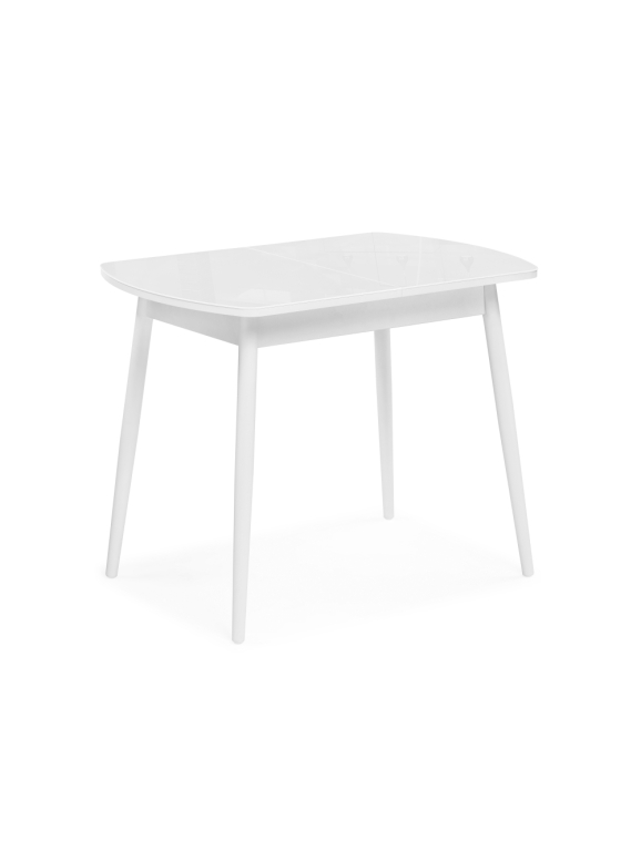 Стеклянный стол Калверт 94(126)х64х75 белый