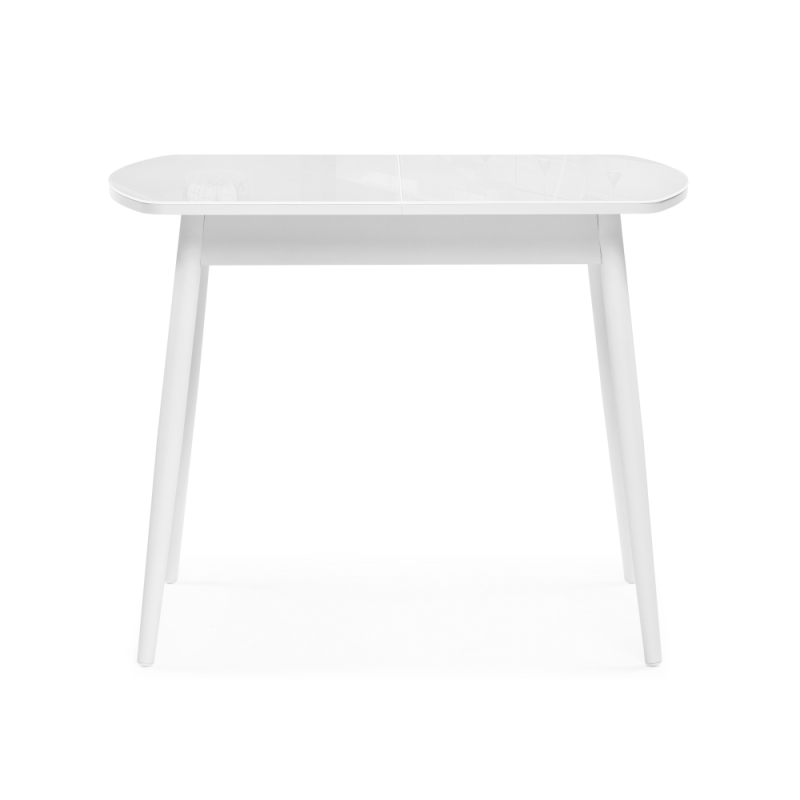 Стеклянный стол Калверт 94(126)х64х75 белый