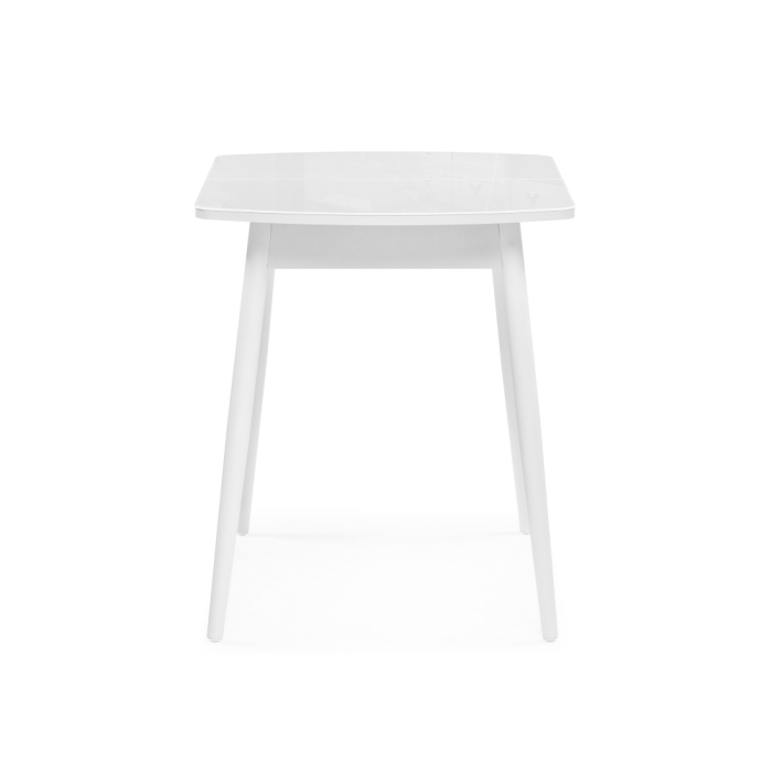 Стеклянный стол Калверт 94(126)х64х75 белый