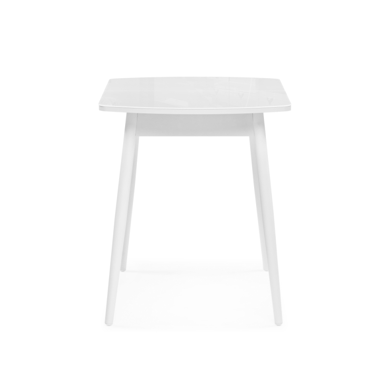 Стеклянный стол Калверт 94(126)х64х75 белый