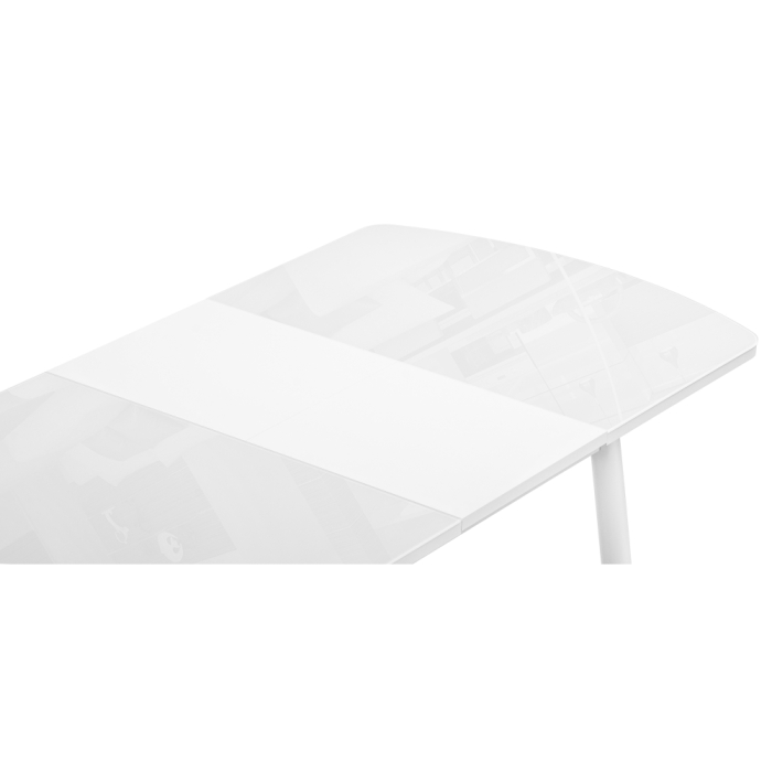 Стеклянный стол Калверт 94(126)х64х75 белый