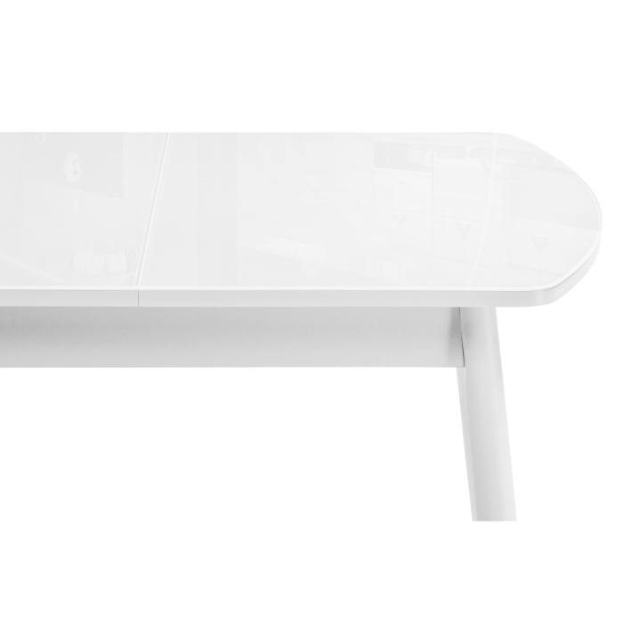 Стеклянный стол Калверт 94(126)х64х75 белый