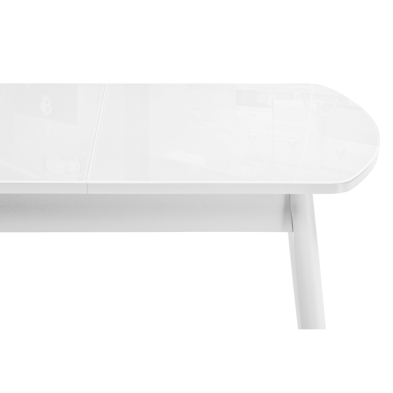 Стеклянный стол Калверт 94(126)х64х75 белый