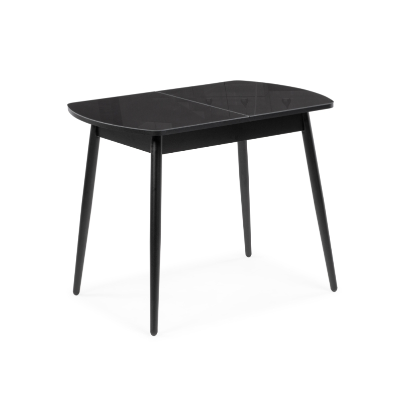 Стеклянный стол Калверт 94(126)х64х75 черный