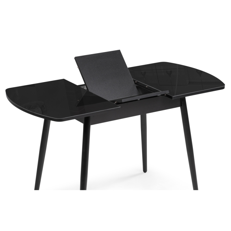 Стеклянный стол Калверт 94(126)х64х75 черный