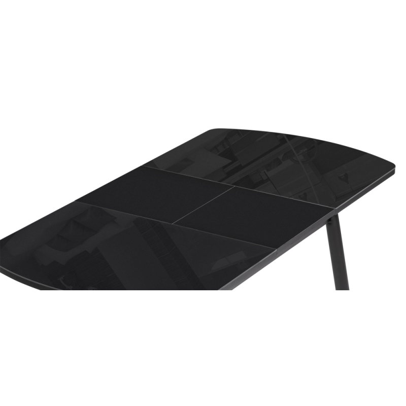 Стеклянный стол Калверт 94(126)х64х75 черный