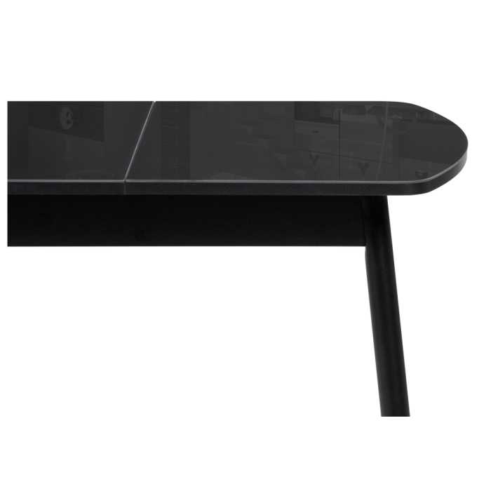 Стеклянный стол Калверт 94(126)х64х75 черный