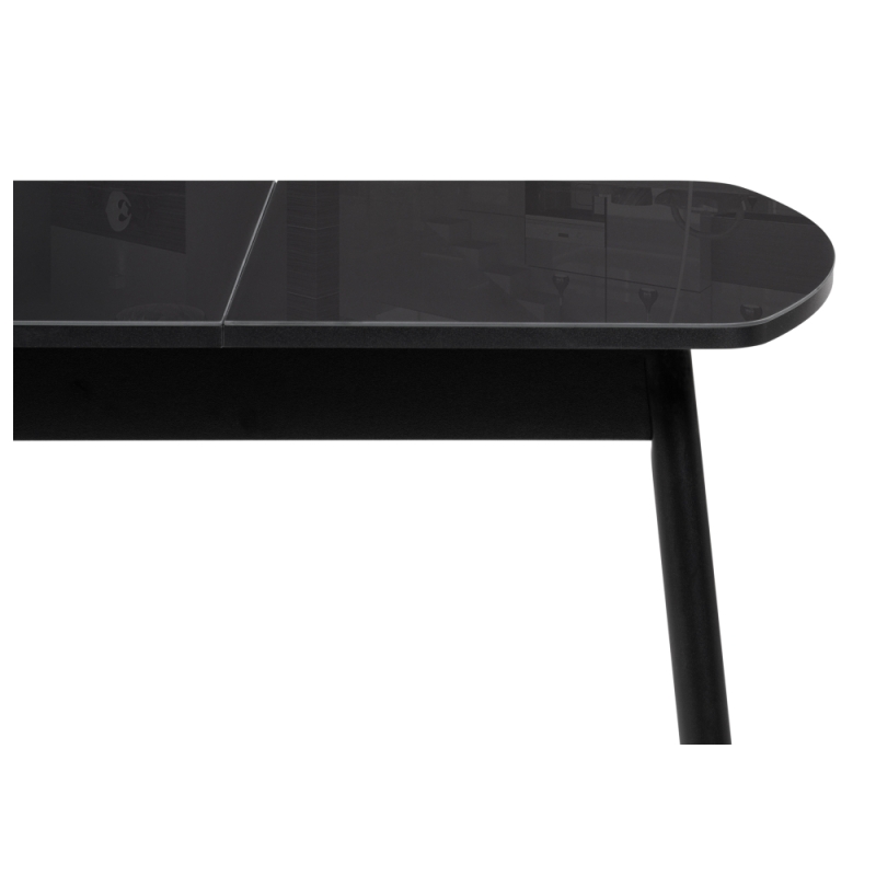 Стеклянный стол Калверт 94(126)х64х75 черный