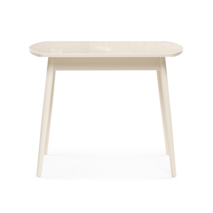 Стеклянный стол Калверт 94(126)х64х75 кремовый