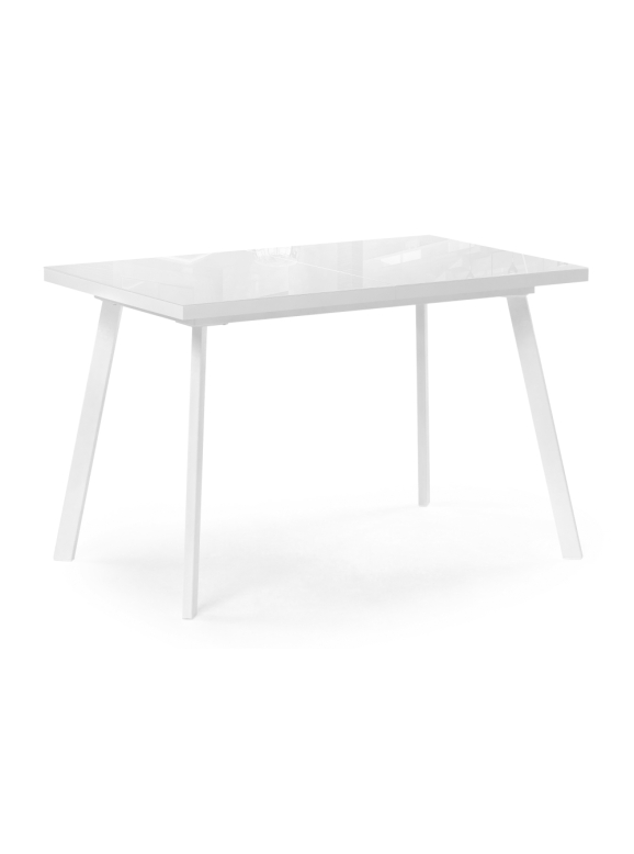 Стеклянный стол Маккензи 120(150)х70х77 белый