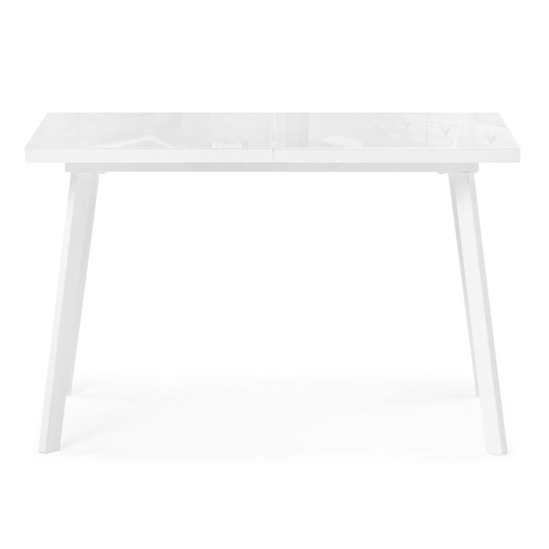 Стеклянный стол Маккензи 120(150)х70х77 белый