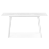 Стеклянный стол Маккензи 120(150)х70х77 белый