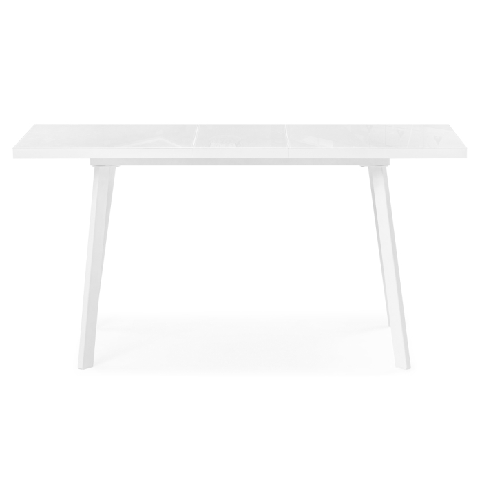 Стеклянный стол Маккензи 120(150)х70х77 белый