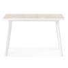 Стеклянный стол Маккензи 120(150)х70х77 латте / белый