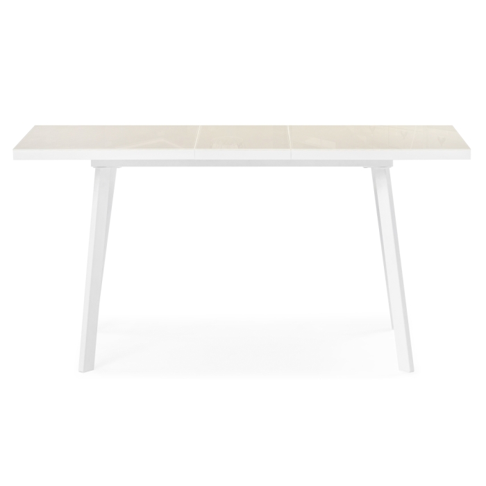 Стеклянный стол Маккензи 120(150)х70х77 латте / белый